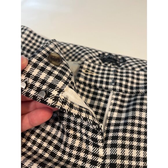 Express Columnist Black & White Houndstooth Slim Fit Pants Womens Size 4 Cotton/ - Picture 3 of 7